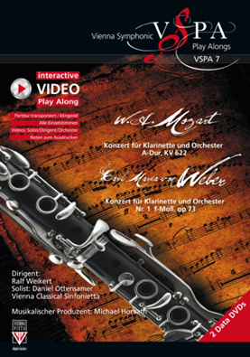 Mozart, Weber | Symphonic playalong Clarinet 2 DVDs for PC | Vspa